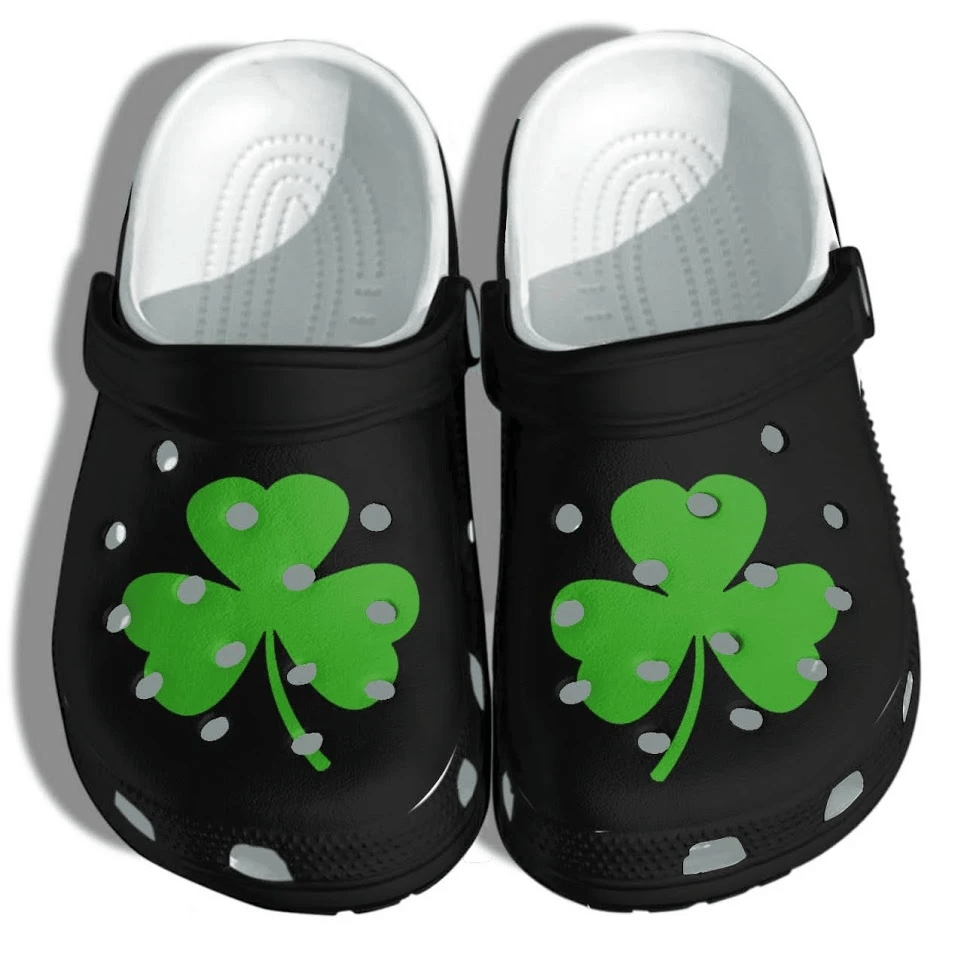 Shamrock Clover Lucky Flower Shoes Crocs Clog  Irish Patricks Day Merch Crocs Clog Shoes Gifts For Men Woman